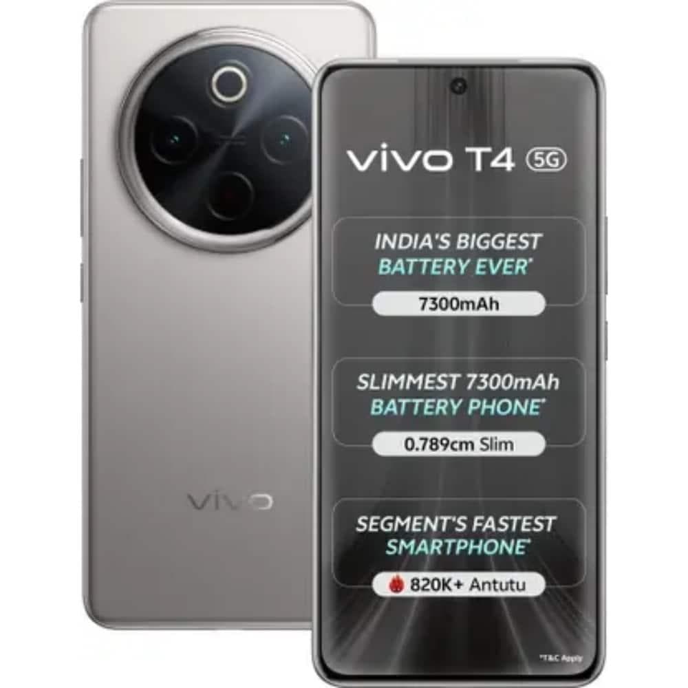 Vivo T4 5G 256 GB, 8 GB RAM, Grey, Mobile Phone - VIVO