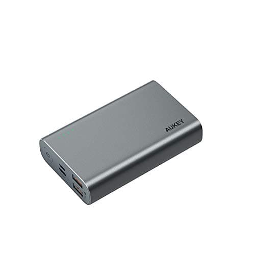 Aukey USB Type C 10000mAh Lithium Polymer Power Delivery and QC3.0 Power Bank (PB-XD12) - Grey