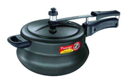 Prestige Nakshatra Plus Hard Anodised Aluminium Pressure Handi, 5 Litres, Black