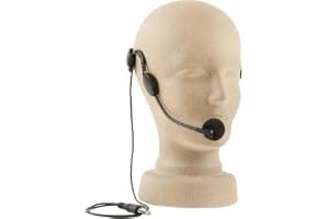 Drumstone (10 Year Warranty Mono Wired Headphone with Adjustable Boom Mic, Over-Ear Hook Design and 3.5mm Connector for Calli