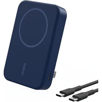 Belkin 10000mAh 15W Qi2 MagSafe Power Bank w/Built-in Kickstand | Wireless Charging Battery Pack, iPhone 17, Air, Pro, Pro Ma