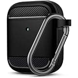 CROSSVOLT Tough Rugged Cover Case Compatible with Airpods 1 | Airpods 2 - Matte Black