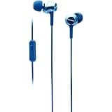 (Renewed) Sony MDR-EX255AP Wireless Bluetooth In Ear Headphone with Mic (Blue)