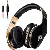 PunnkFunnk P18 Wireless Bluetooth Over Ear Headphone with Mic (Black)