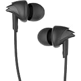 (Renewed) boAt BassHeads 100 in-Ear Headphones with Mic (Black)