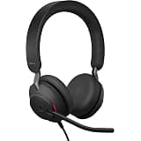 Jabra Evolve2 40 MS Wired Headphones, USB-C, Stereo, Black – Telework Headset for Calls and Music, Enhanced All-Day Comfort,