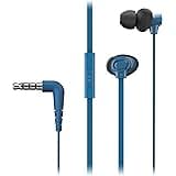 Panasonic Extra Bass in-Ear Wired Earphone with Tangle Free Flat Cable, No-Fall Double Hold in-Ear Design, in Line Remote wit