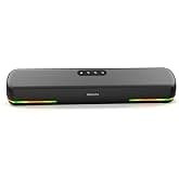 PHILIPS SPA4124BK/94 Wireless Bluetooth Speaker, 20W, 8H Playtime, Bluetooth 5.1, TWS Mode, RGB Light, LED Indicator, Built-i