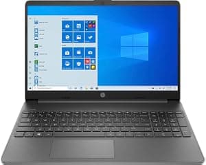 HP 15s-du2077tu 15-inch FHD Laptop (i5-1035G1/4GB/1TB HDD + 256GB SSD/Windows 10 Home/MS Office/1.75 kg), Jet Black