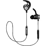 Nu Republic Jaxx 2 Sport Wireless Earphones with 45° Angle, Long Battery Life, Carry Pouch and Mic- Black