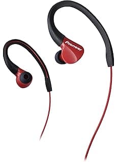 Pioneer Ironman Sweat Resistant Sport SE-E3 Earphone Earbuds/Drip-Proof (Red)
