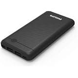 Philips DLP1710CB Fast Charging Power Bank 10000mAh with Lithium Polymer Battery Black (Dual USB Output Port, with Micro…