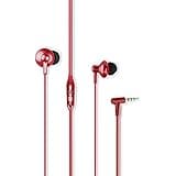Zebronics Zeb-Buds 10 (Red) In Ear Wired Earphones with Mic, Metallic Design, L Shaped Connector, 13.5mm NdFeb Drivers