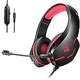 Cosmic Byte Stardust Headset with Flexible Mic for PS4, Xbox One, Laptop, PC, iPhone and Android Phones (Black/Red)