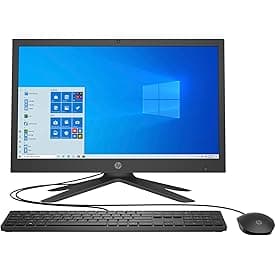 HP All in One Intel Celeron Processor 20.7-inch FHD PC with Alexa Built-in (4GB/1TB HDD/Wired Keyboard & Mouse/Win 10/Jet Bla