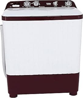 Haier 6.2 kg Semi-Automatic Top Loading Washing Machine (HTW62-187BO, Burgundy)