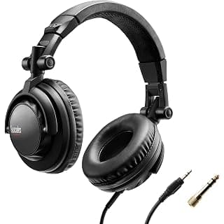 Hercules DJ HDP DJ45 | DJ Headphones | Professional Studio Monitor & Mixing Headphones - Black
