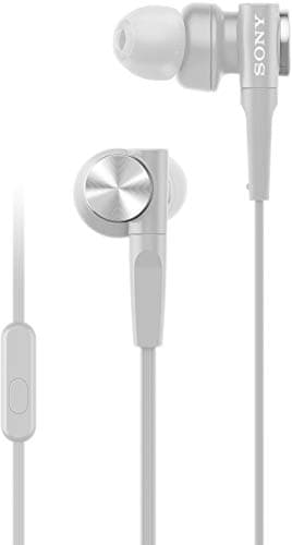 (Renewed) Sony MDR-XB55AP Wireless Bluetooth In Ear Headphone with Mic (White)