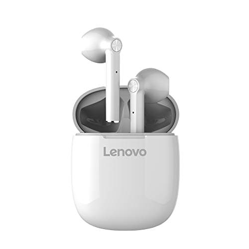 Lenovo HT30 Bluetooth Headset Earbuds (White, True Wireless) | Premium Sound | Bluetooth Connectivity with Easy Pairing | Smart Touch Control | Long-L