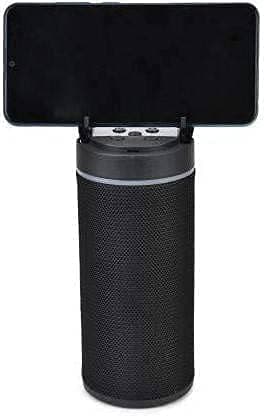 MECKWELL Bluetooth Speaker with Mobile Holder, USB, Memory Card (Black Color)