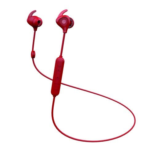 Pebble Dash Wireless Sport Earphones with Magnetic Earbuds and in-line Control (Red)