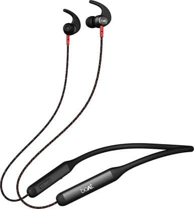(Renewed) boAt Rockerz 333 Bluetooth Wireless in Ear Earphones with Mic (Cherry Black)
