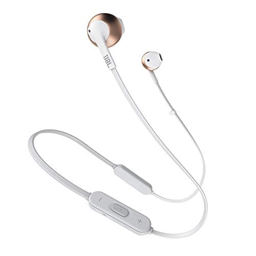 (Renewed) JBL Tune 205BT Wireless Earbud Headphones with Mic (Rose Gold)