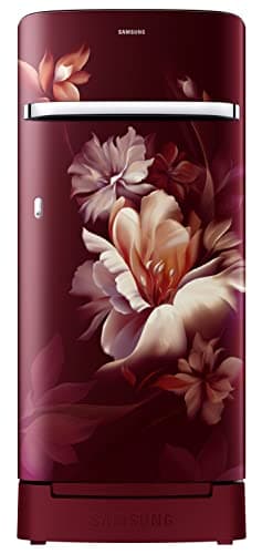 Samsung 198L 5 Star Direct Cool Single Door Digital Inverter Refrigerator (RR21B2H2WRZ/HL, Midnight Blossom Red)