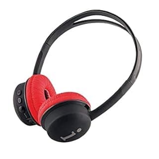 (Renewed) iBall Kids Star Kids Safe Wired Headphone with in line Volume Controller-Black and Red