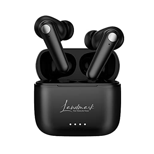 LANDMARK LM BH98 Bass Lord in-Ear True Wireless Earbuds (TWS) with in-built mic for phone calls | Bluetooth 5.0 | Touch Controls | 24 hrs non stop mus