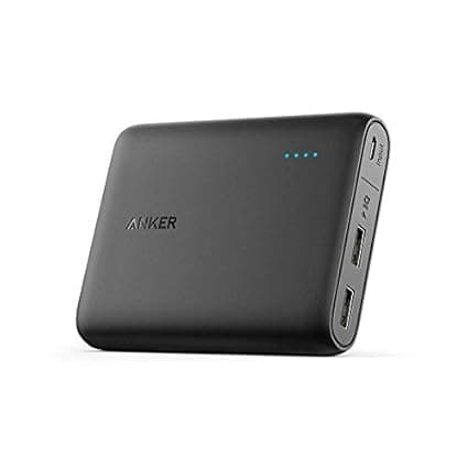 ANKER PowerCore 13000mAh 2-Port Ultra Portable Power Bank with PowerIQ and Voltage for iPhone, iPad, Samsung and More (Black)