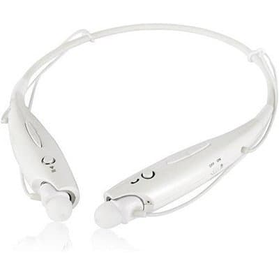 esportic HBS-730 Neckband Bluetooth Headphones Wireless Sport Stereo Headsets Handsfree with Microphone for Android, Apple Devices (White)