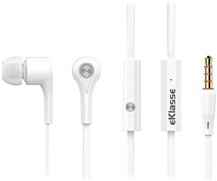 eKlasse EKEP07YE Wired Stereo Earphone (White) Headphones