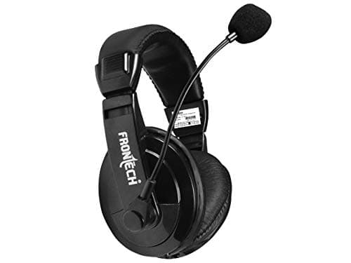 FRONTECH HF-3442 Wired In Ear Headset with Mic (Black)
