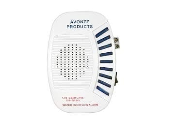 AVONZZ DC-799 TRB Company Virgin Plastic Water Tank Overflow Leakage Alarm with 15 m Wire and Sensor (White)