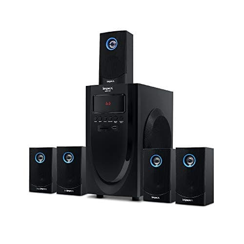Impex MESTO 100 Watts 5.1 Channel Multimedia Speaker System with USB/SD/MMC Card/Bluetooth/FM Radio & Remote Function (Black)
