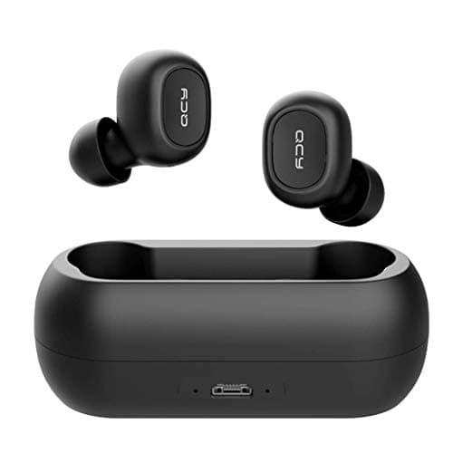 QCY QS1 Truly Wireless Bluetooth 5.0 Earbuds Earphones 3D Sound with Charging Case - Black (KMC Tech)