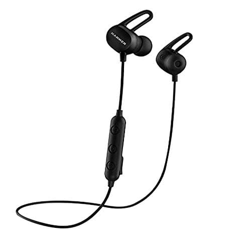Hammer Spark Wireless Bluetooth Earphones, Qualcomm Chipset with AptX, Sweat & Water Resistant, Built-in Mic, 6-7 Hours Playtime(Black), for Workout/V
