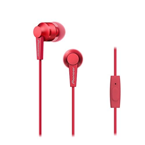 Pioneer Light Weight SE-C3T Lightweight in-Ear Headphone with Powerful 10mm Driver and Aluminium Design (Carmine Red)