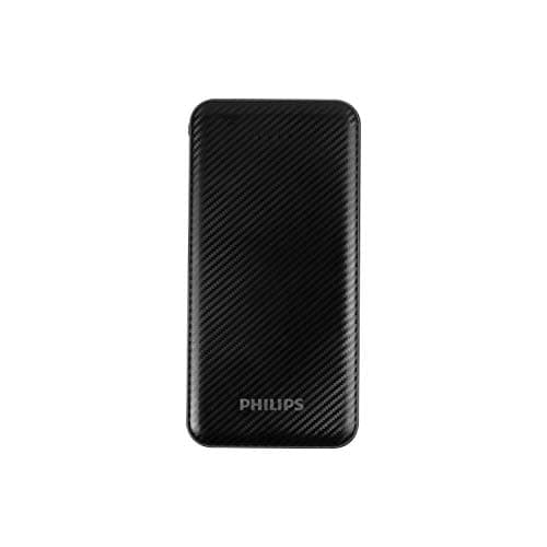 Philips DLP6716CB Fast Charging - 10W Power Bank 10000mAh with Lithium Polymer Battery Black (Dual USB Output Port, with Micro USB and Type c Input)