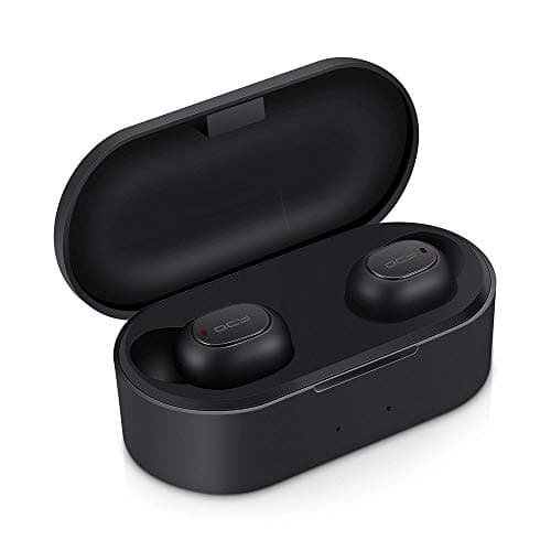 QCY T2C TWS Bluetooth Earphones Binaural Wireless Stereo Earbuds with Mic and Charging Dock,Black