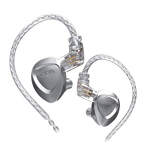 H HIFIHEAR TRN BA5 HiFi 5 Balanced Armature Stereo IEM, in Ear Stage Monitor Aerospace-Grade Magnesium Headphone with Detachable 2 Pin Cable (Black wi