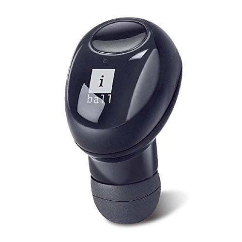 (Renewed) iBall Nano Earwear Ring-Dock B10 - Wireless Bluetooth Earphones with in-Built Mic (Black) in a Charging pod