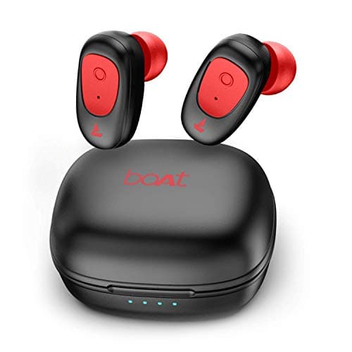 boAt Airdopes 201 Bluetooth Truly Wireless in Ear Earbuds with Mic (Raging Red)