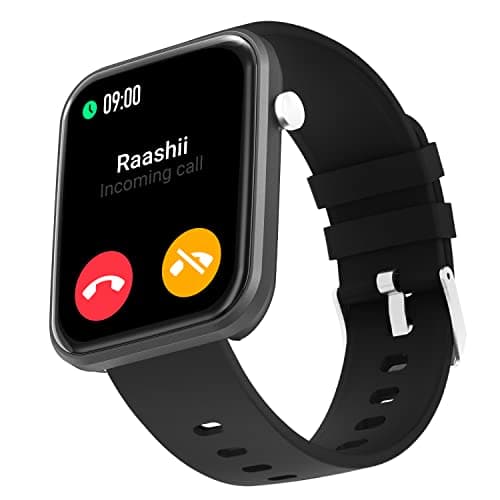 Newly Launched Crossbeats Ignite Crux Smart Watch for Men & Women with 1.69” HD Display, in-App GPS, Spo2 & Heart Rate Monitor, BP & Sleep Monitoring, 15 Days Battery, 200+ smartwatch Faces- Black