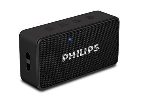 (Renewed) Philips BT60BK Bluetooth Wireless Portable Speaker (Black) with FM