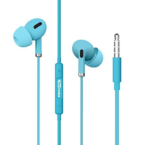 Portronics Conch Delta POR-1169 in-Ear Wired Earphone, 1.2m Tangle Free Cable, in-Line Mic, Noise Reduction, 3.5mm Aux Port and High Bass, for All And