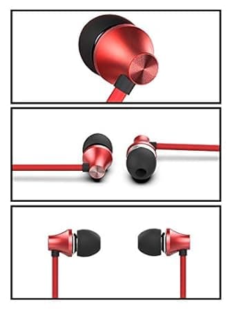 MVYNO Wi80 Wired in-Ear Earphones with Mic (Red) In-Ear