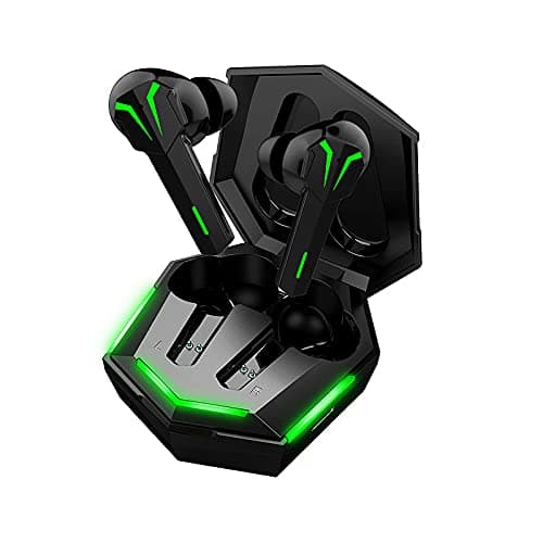 VEHOP GAMO True Wireless Earbuds, Gaming Earbuds with 60ms Latency, Bluetooth 5.1, 30hrs Playtime, IPX7 Sweat-Proof, Dedicated Gaming Mode, Built-in Microphone with Deep Bass for Android & iOS (KS06)