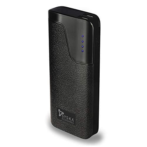 Syska 10000mAH Lithium Ion L1001X Power Vault100 Power Bank (Black)